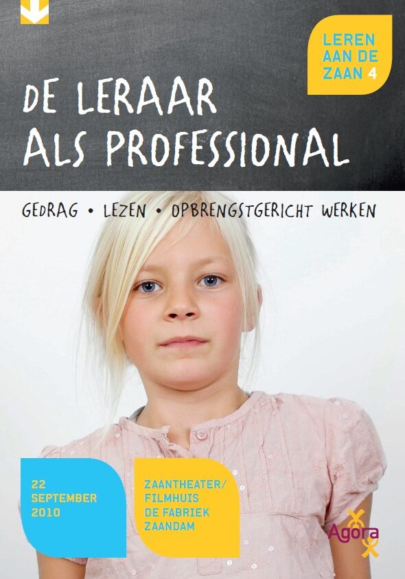 Young girl portrait on educational poster