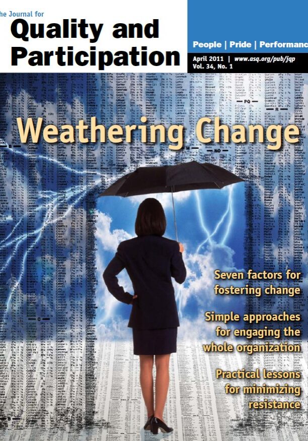 Businesswoman with umbrella facing lightning over text
